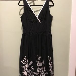 Mid calf 50's style summer cotton dress